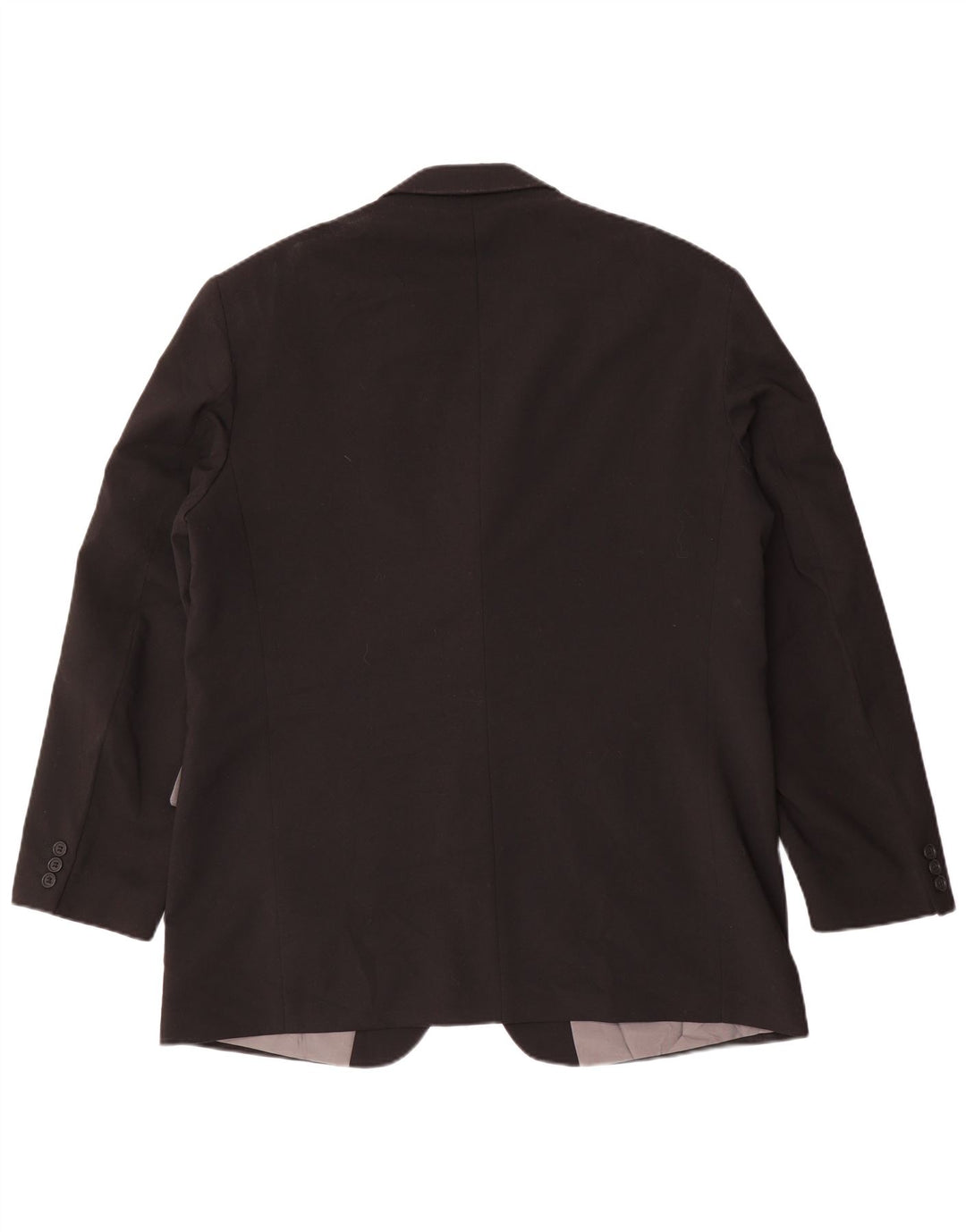 Jaqueta blazer masculina de 3 botões Marks & Spencer Reino Unido 44 XL preto poliéster