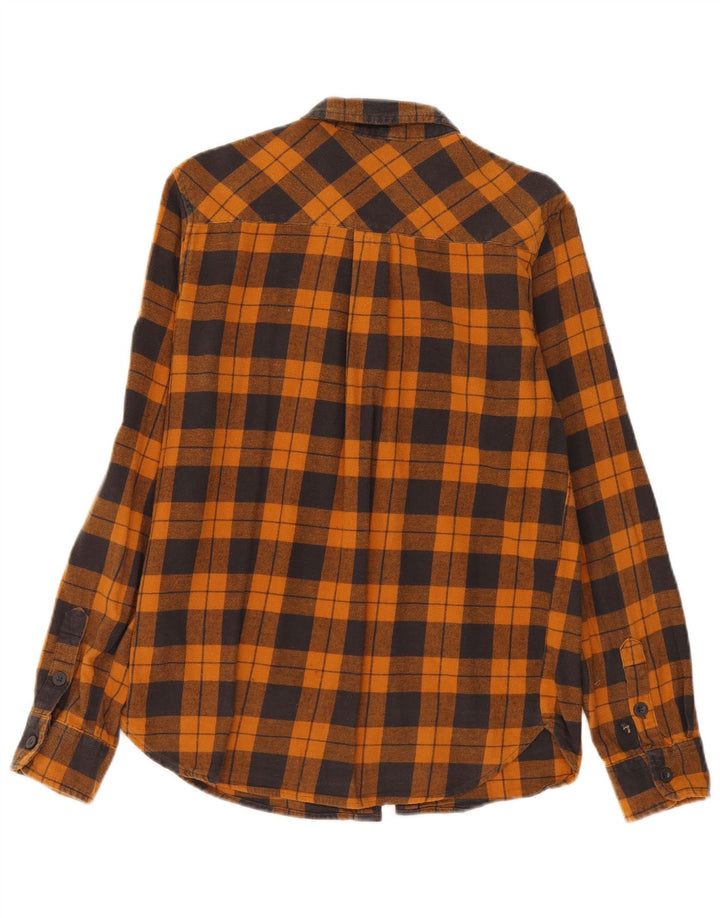 Camisa masculina de flanela Mountain Warehouse algodão xadrez médio laranja