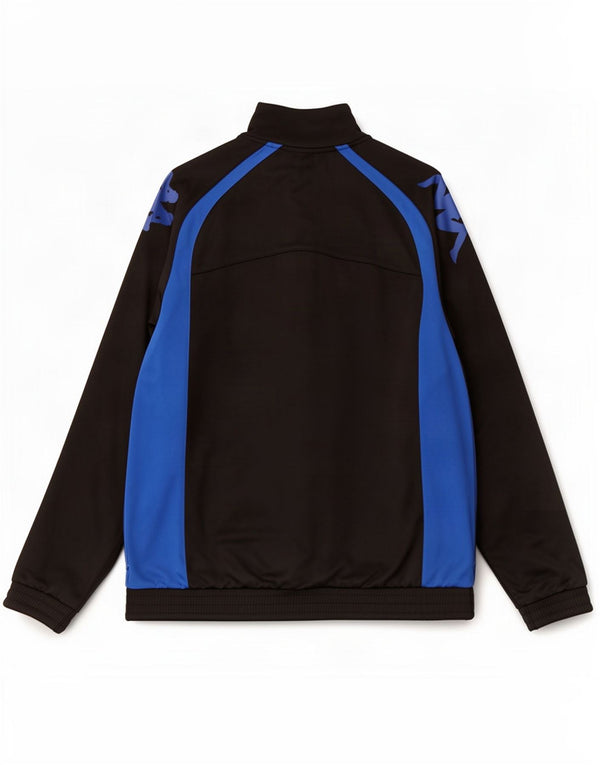 Kappa Mens Graphic Tracksuit Top Jacket Grande Preto Colorblock Poliéster
