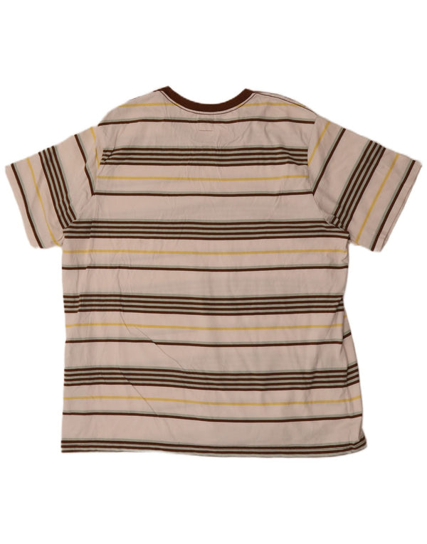 Camiseta masculina Levi's Top 2XL algodão listrado branco