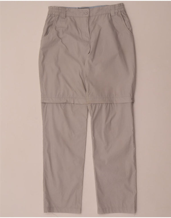 Calça chino reta feminina Mountain Warehouse UK 10 pequena W30 L31 cinza