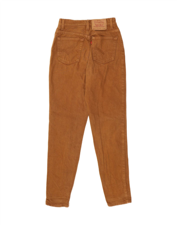 Levi's feminino 512 slim tapered jeans médio w28 l30 algodão marrom