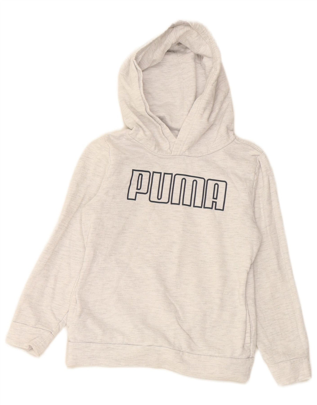 Jumper com capuz gráfico feminino PUMA 6-7 anos algodão cinza
