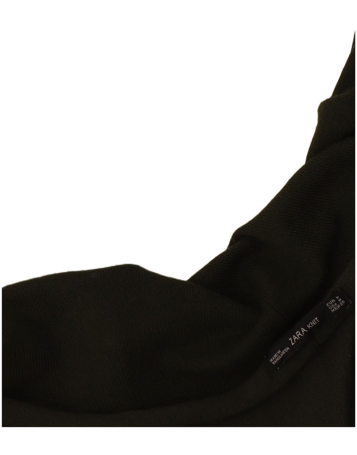 Zara Suéter feminino oversized longline aberto cardigan Reino Unido 14 médio cáqui