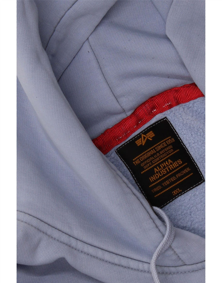 Suéter masculino com capuz Alpha Industries 3XL azul