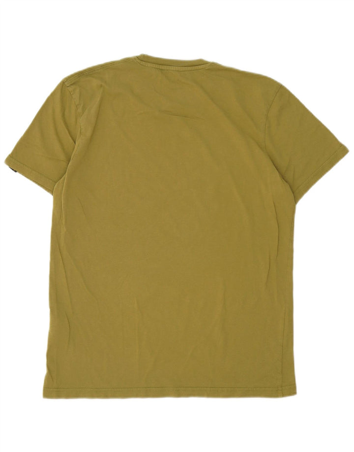 Camiseta gráfica masculina Alpha Industries Top médio algodão cáqui