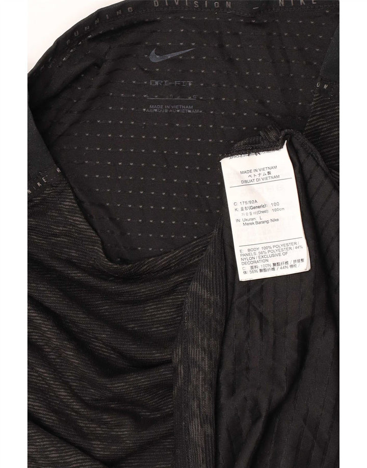 Camiseta Nike Feminina Dri Fit Abstract Pattern Top UK 14 Grande Preto