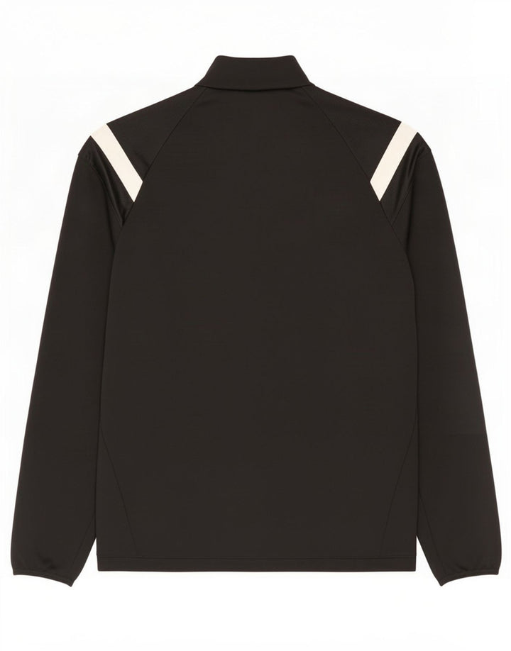 Adidas Mens Climacool Zip Neck Moletom Jumper Pequeno Preto Colorblock