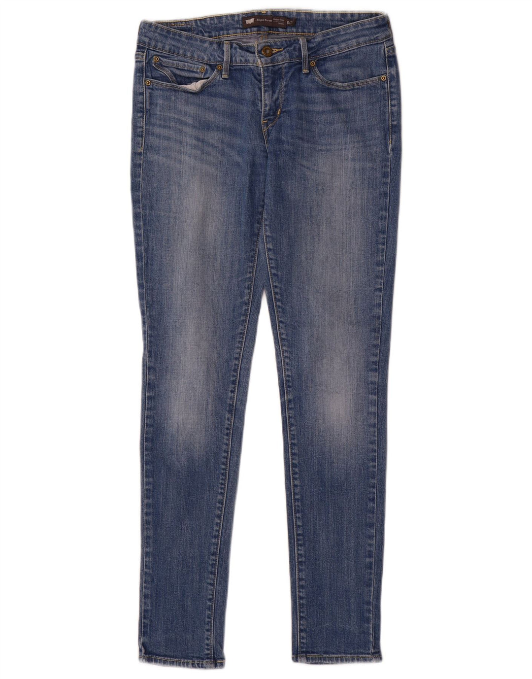 Calça jeans feminina Levi's Slight Curve skinny US 6 médio W28 L30 azul