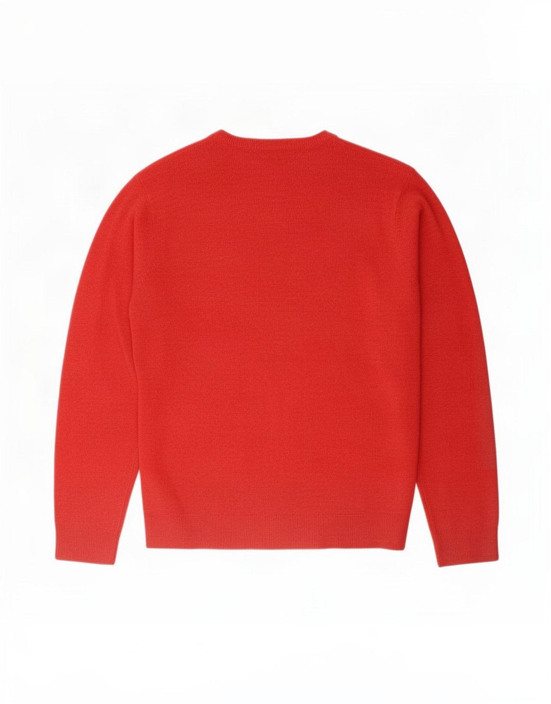 Suéter masculino Marks & Spencer com decote em V, acrílico vermelho médio
