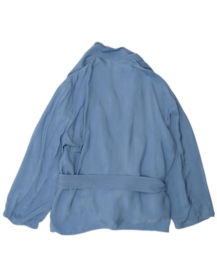 Zara Conjunto feminino de 2 peças UK 20 2XL W40 L31 Azul Viscose