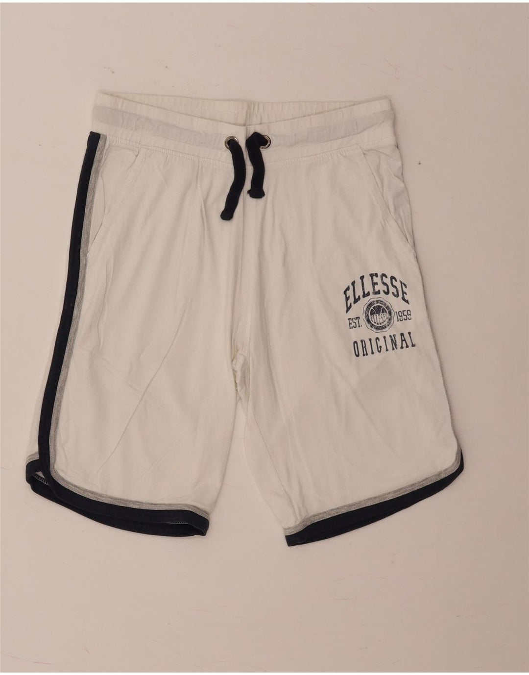 Shorts esportivo gráfico feminino Ellesse Reino Unido 16 grande algodão branco