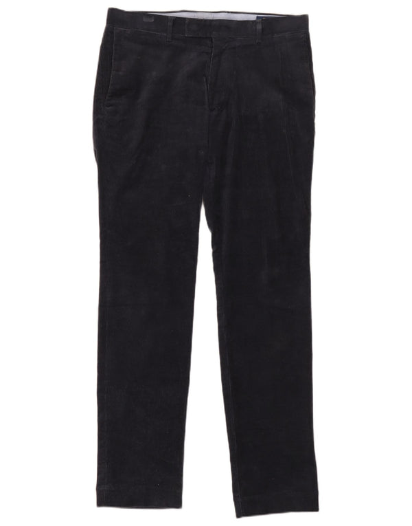 Polo Ralph Lauren Calça masculina slim de veludo W31 L32 algodão azul marinho