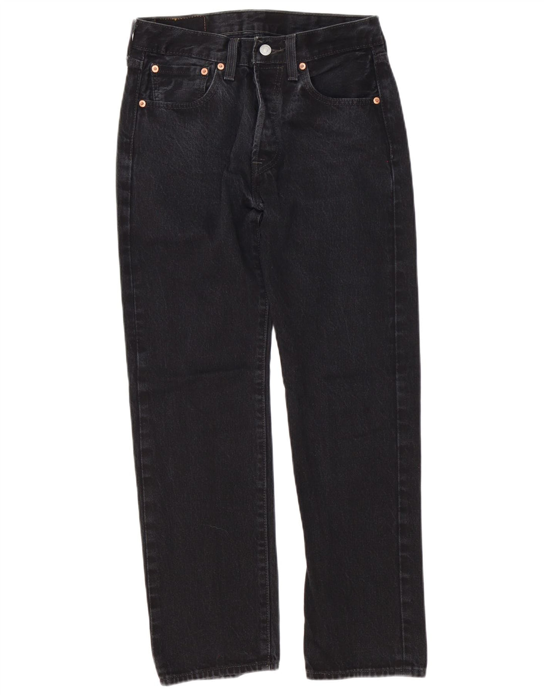 Jeans Levis 501 Straight Masculino W29 L30 Algodão Preto
