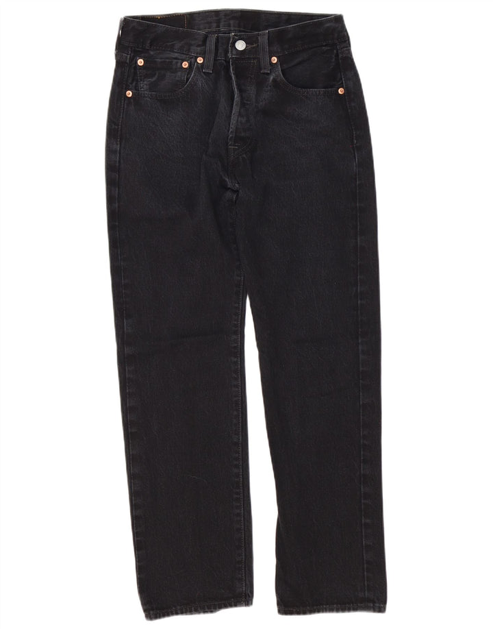 Jeans Levis 501 Straight Masculino W29 L30 Algodão Preto