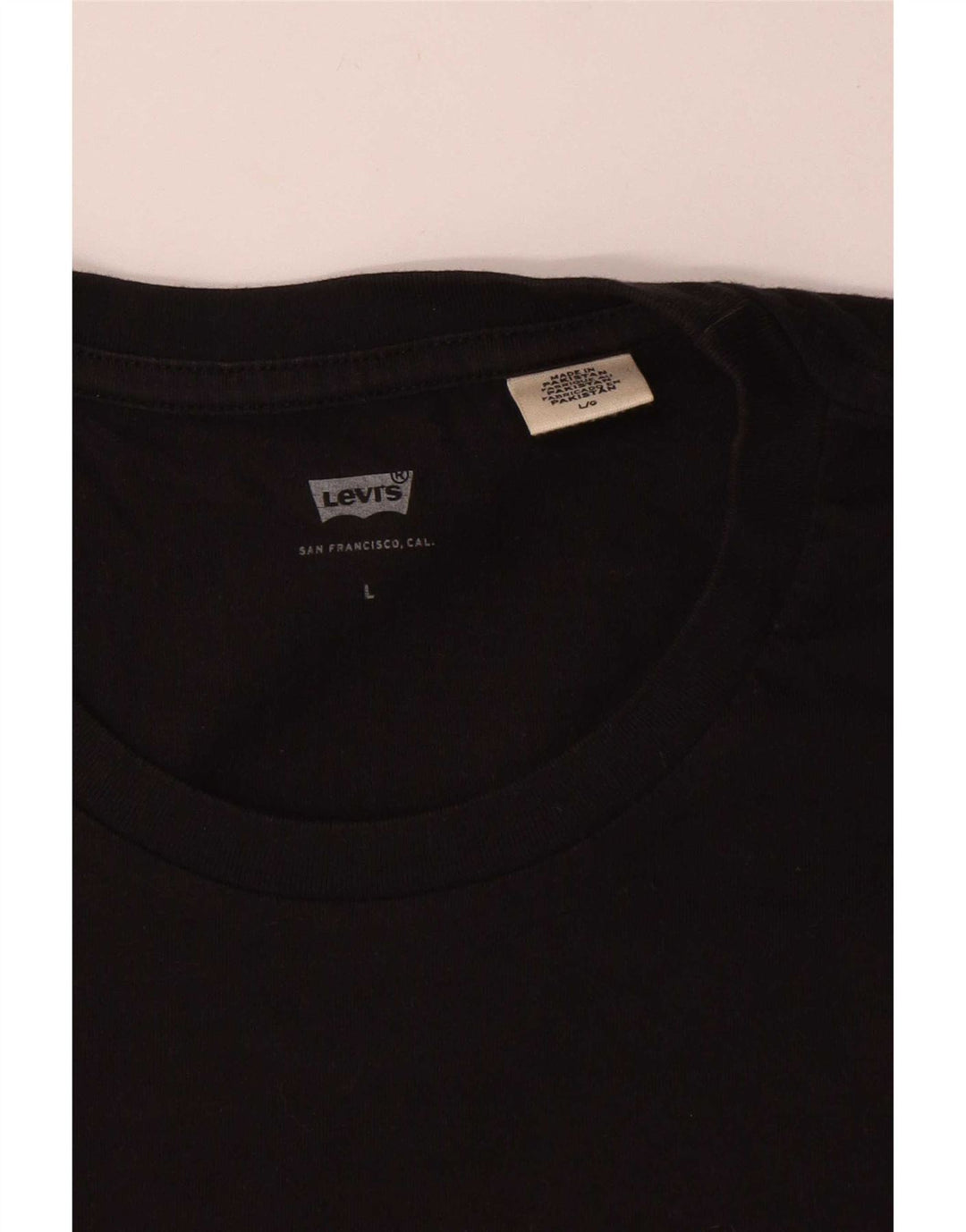 Camiseta gráfica masculina Levi's Top grande de algodão preto