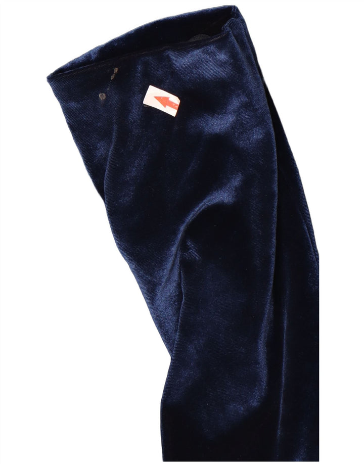 Jaqueta blazer feminina vintage de veludo com 5 botões Reino Unido 12 azul marinho médio