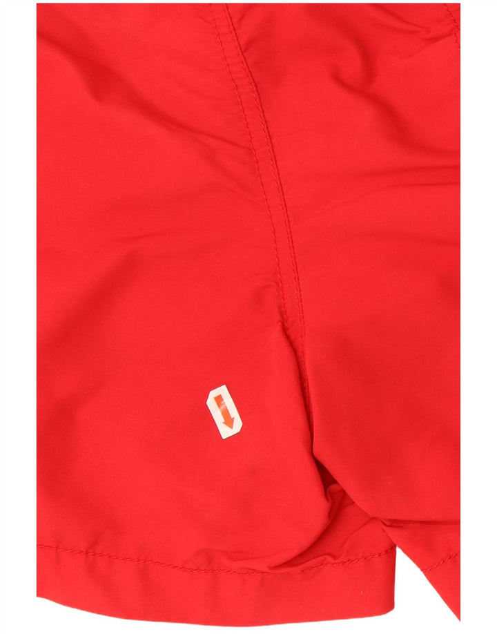 Bikkembergs Shorts de natação masculino gráfico médio vermelho poliamida