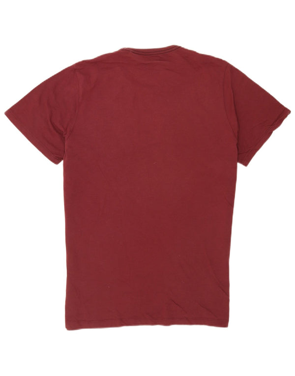 Camiseta gráfica masculina Jack & Jones grande algodão Borgonha