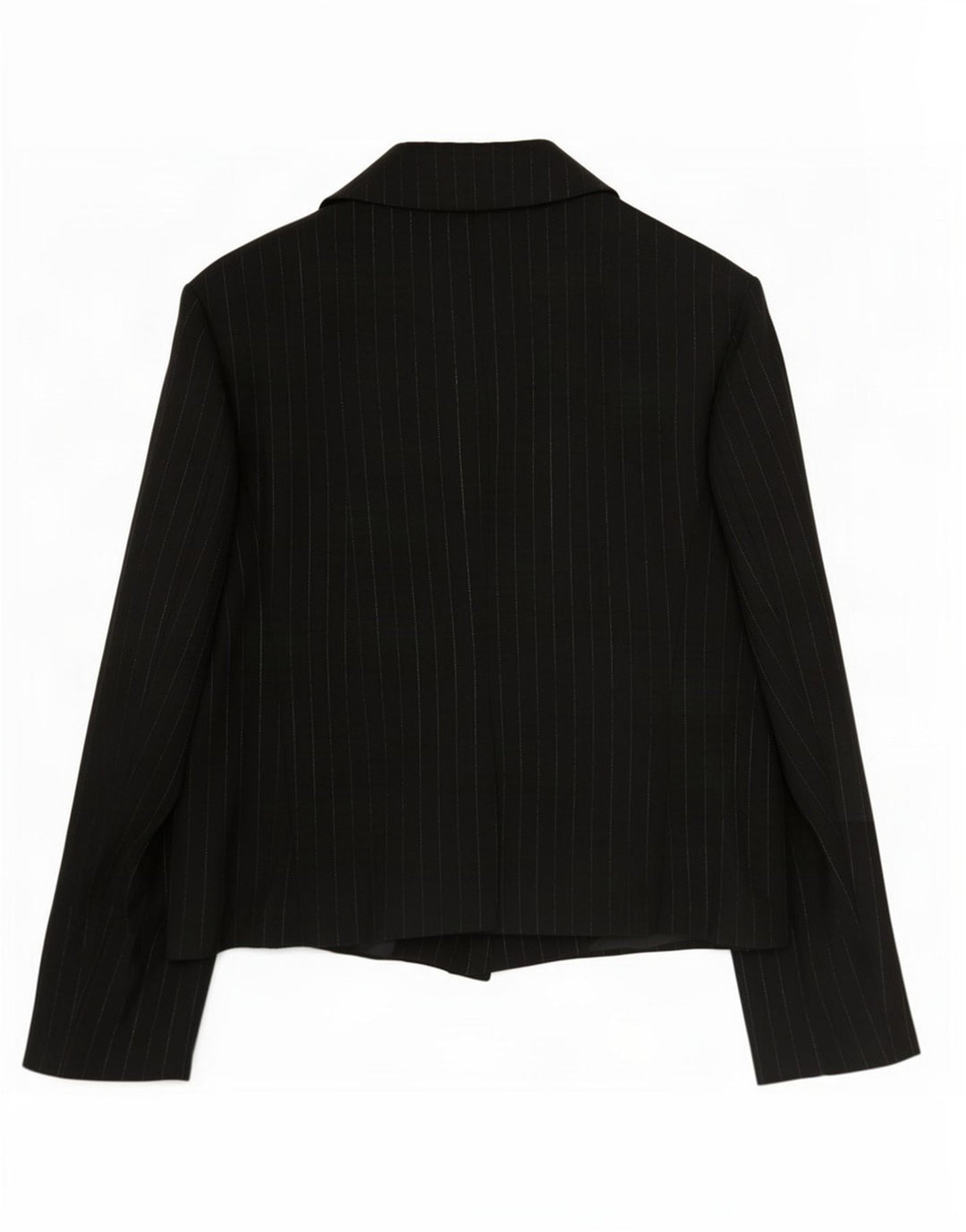 Jaqueta blazer feminina de 1 botão Marks & Spencer Reino Unido 12 listrada preta média