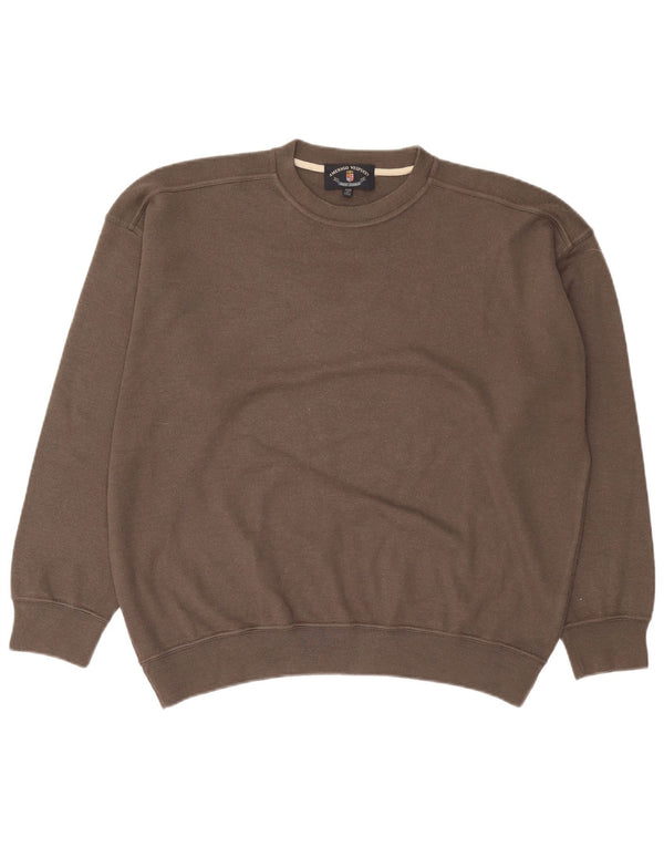 Suéter masculino Amerigo Vespucci com gola redonda 2XL lã marrom