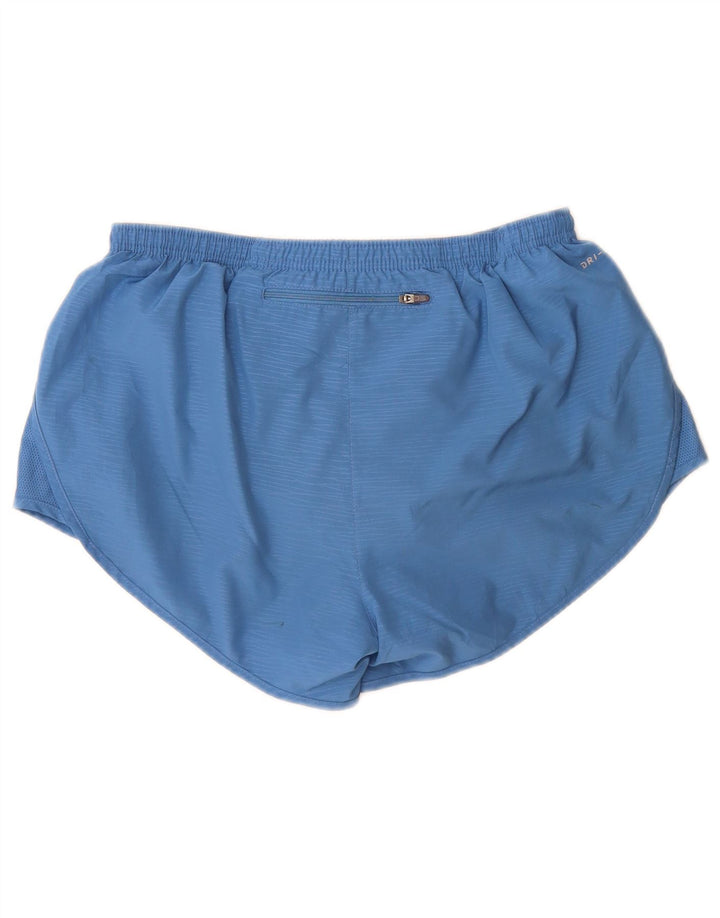 Shorts esportivos femininos Nike Dri Fit UK 12 poliéster azul médio