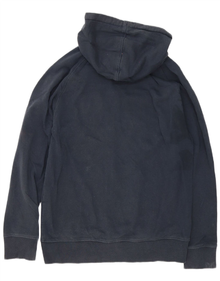 Suéter masculino Timberland com capuz e zíper médio azul marinho algodão