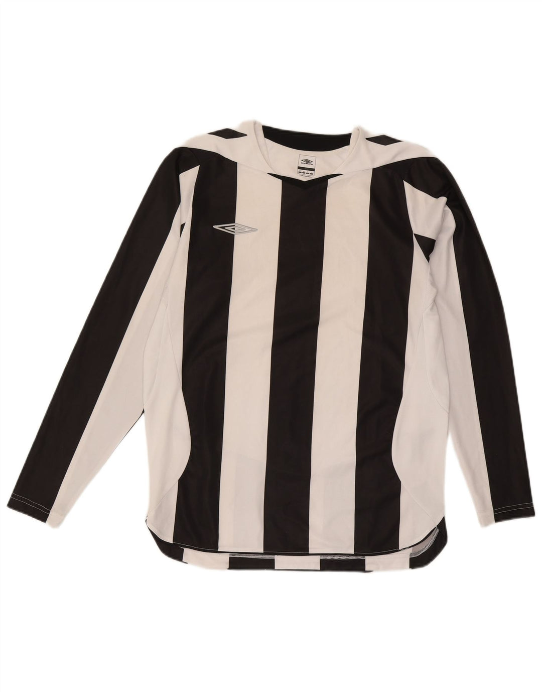 Umbro Top Masculino Manga Longa Médio Poliéster Listrado Branco