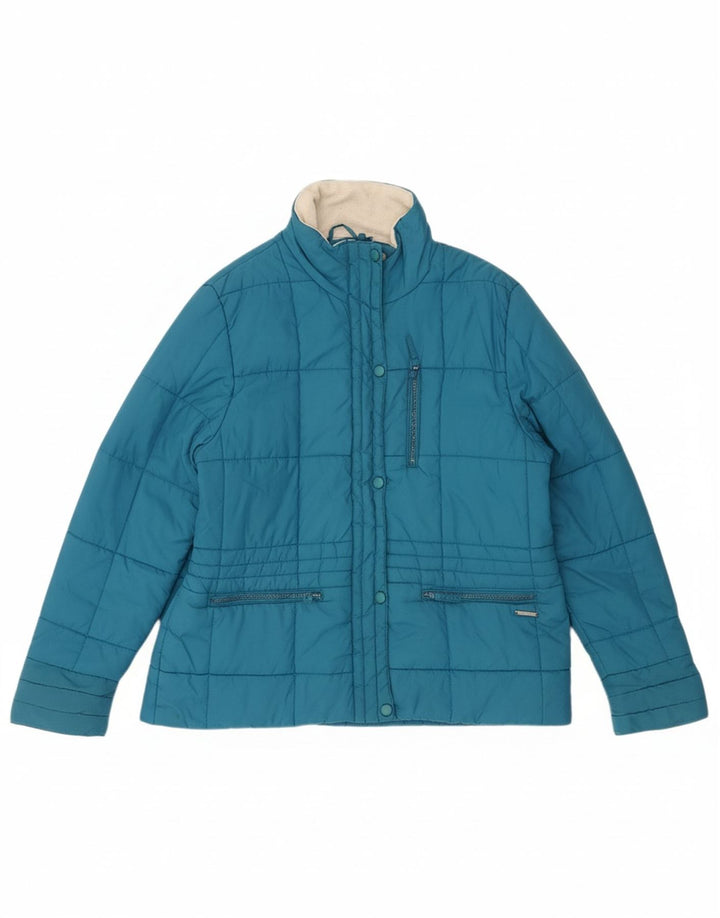 Jaqueta acolchoada feminina PACO UK 18 XL azul nylon