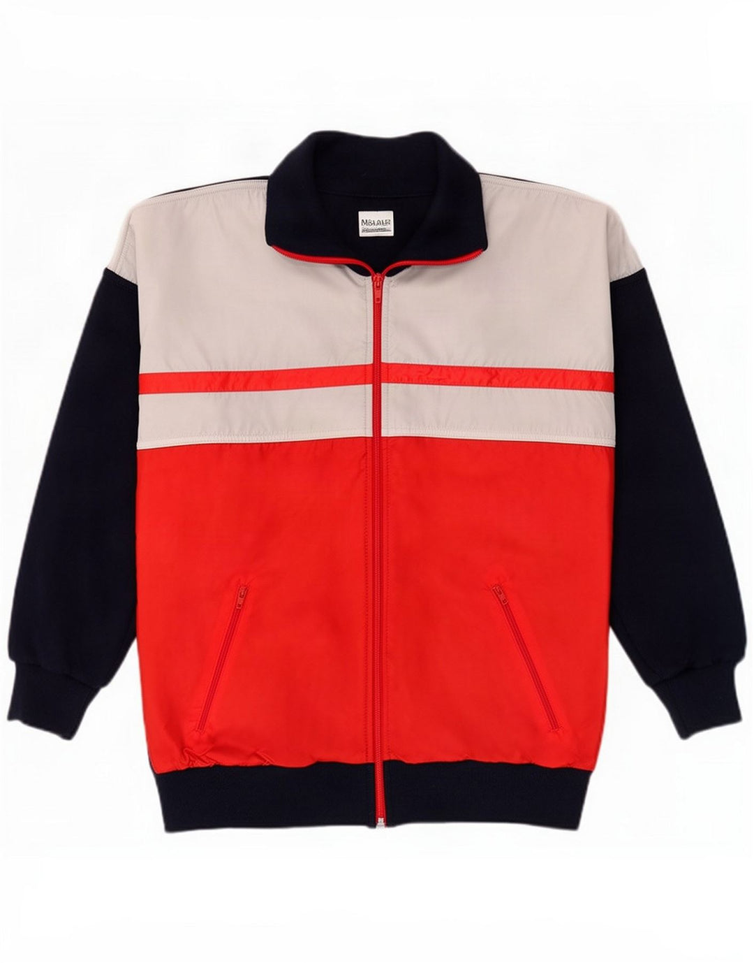 Vintage Mens Tracksuit Top Jacket IT 52 Grande Colourblock multicolorido