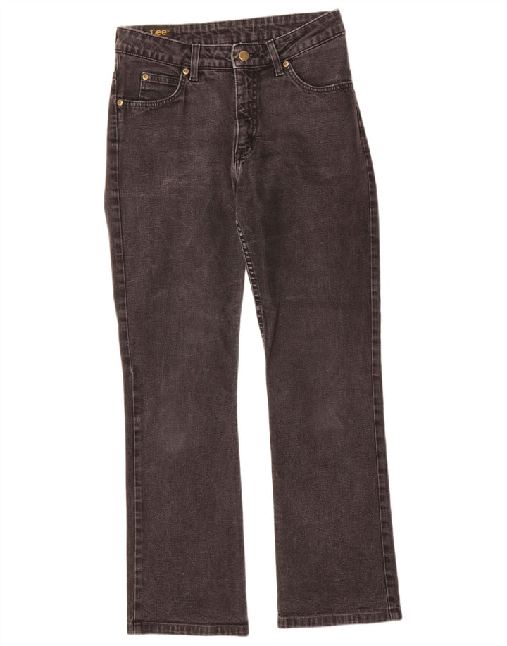 Lee Womens Cameron Straight Jeans W30 L28 Algodão Preto