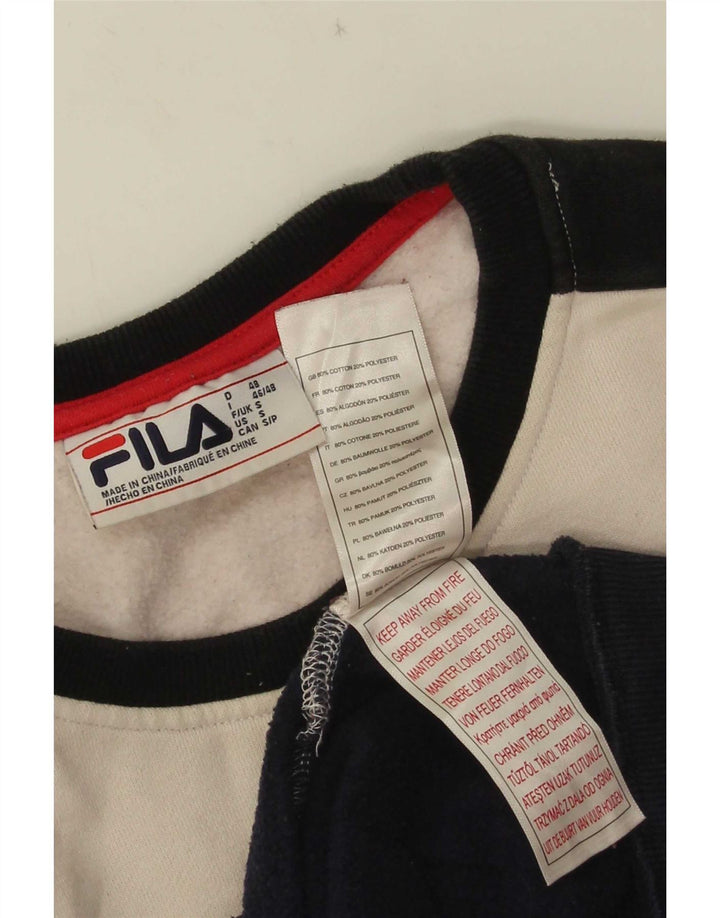 Fila Moletom Gráfico Masculino Jumper Pequeno Multicolorido Colorblock Algodão
