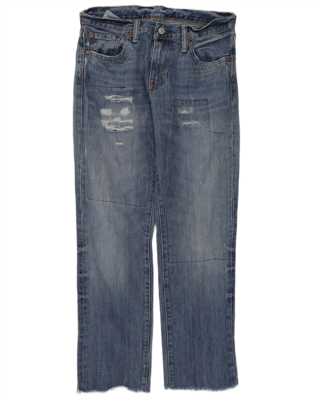 Calça jeans feminina Levi's 511 Distressed Slim W30 L27 azul algodão
