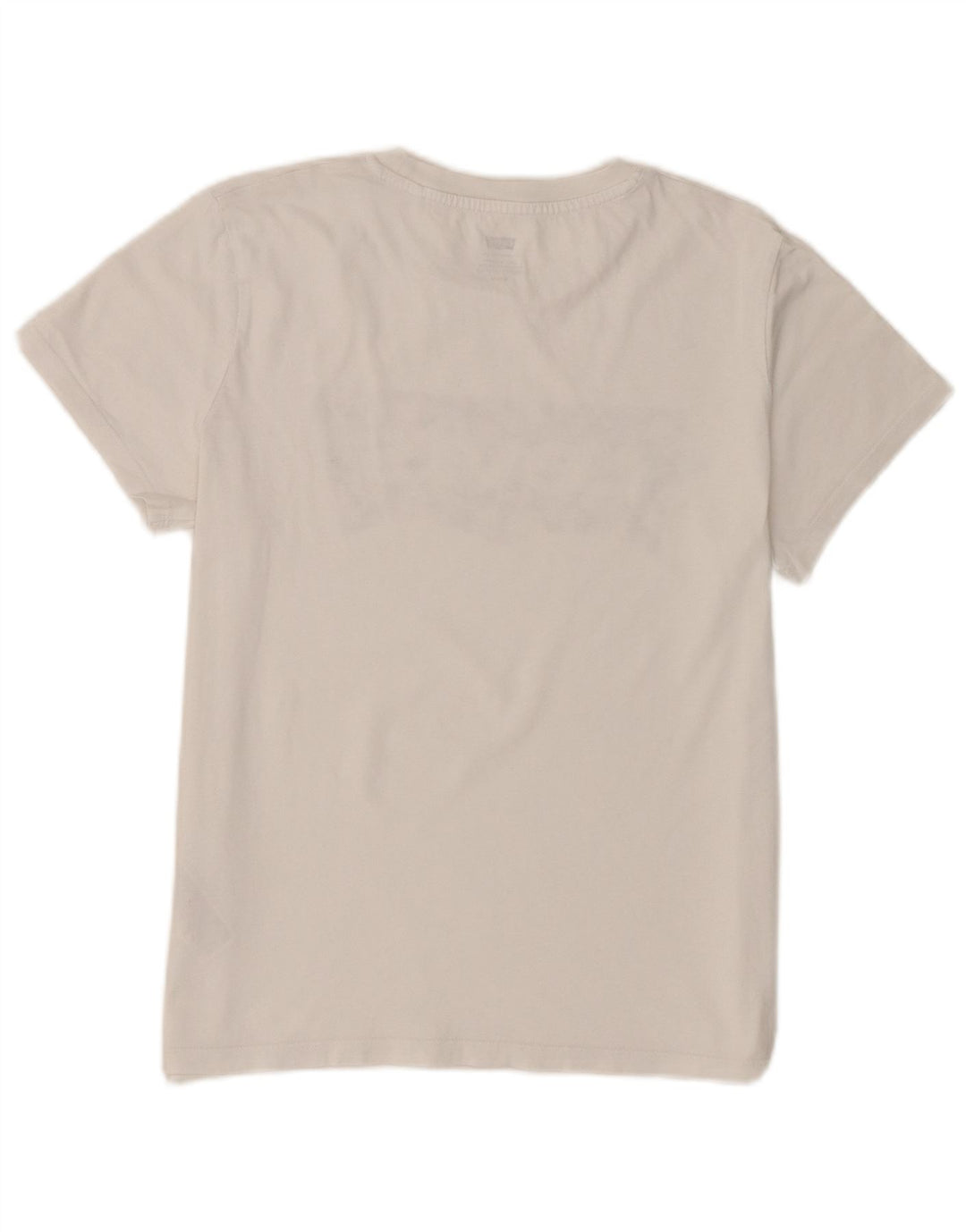 Camiseta feminina gráfica Levi's Top UK 12 algodão branco médio