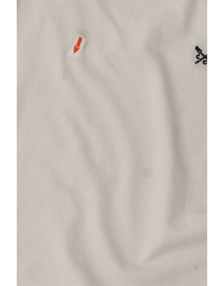 Camiseta masculina Crew Clothing Top grande algodão branco
