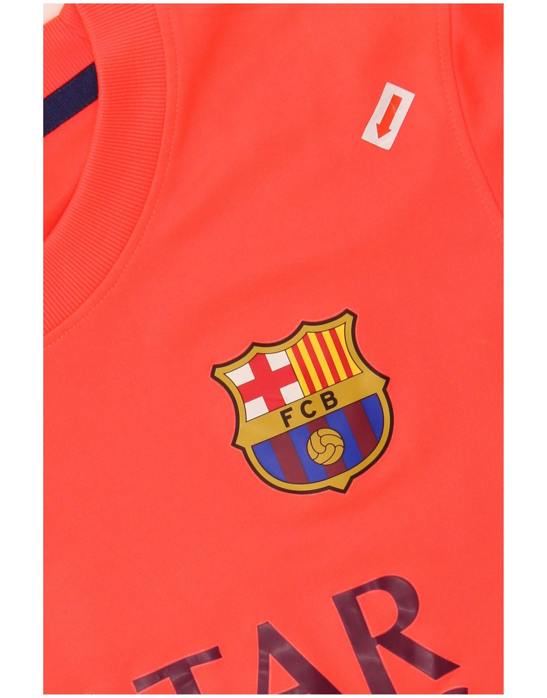 Camiseta NIKE Boys Barcelona Graphic Top 10-11 Anos Médio Laranja