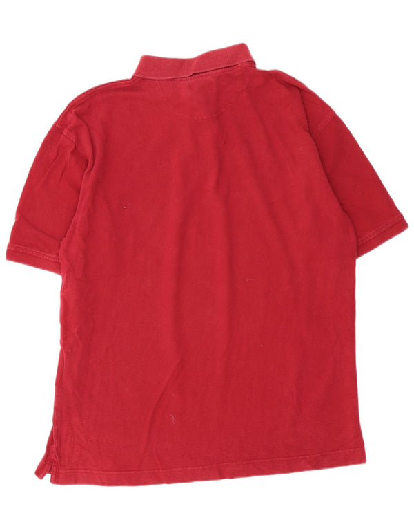 Camisa polo masculina DOCKERS grande algodão Borgonha