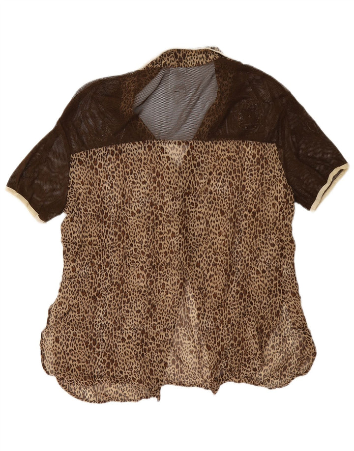 Blusa feminina Maria Grazia Severi manga curta IT 42 marrom médio
