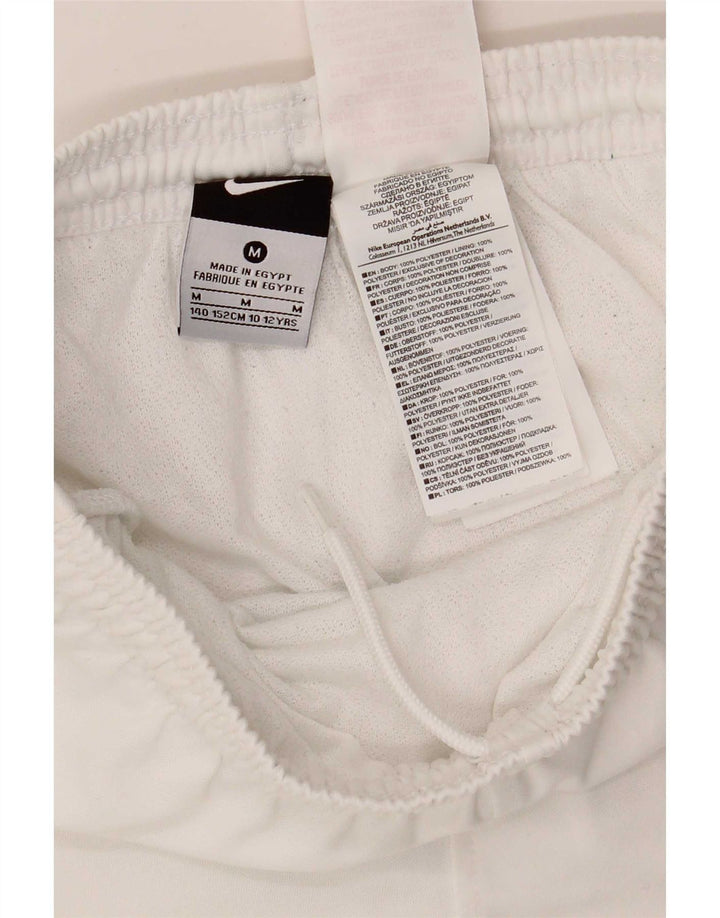 Shorts esportivos Nike Boys 10-11 anos médio branco poliéster