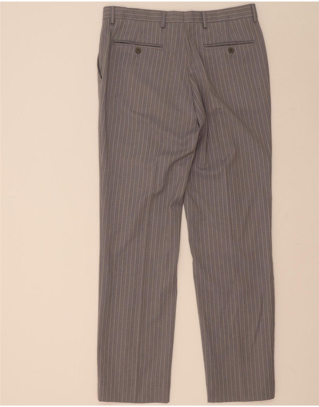 Terno masculino Ferre com 3 botões e 2 peças IT 50 grande W34 L33 viscose listrada cinza