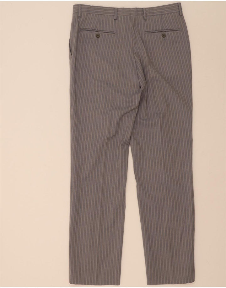 Terno masculino Ferre com 3 botões e 2 peças IT 50 grande W34 L33 viscose listrada cinza