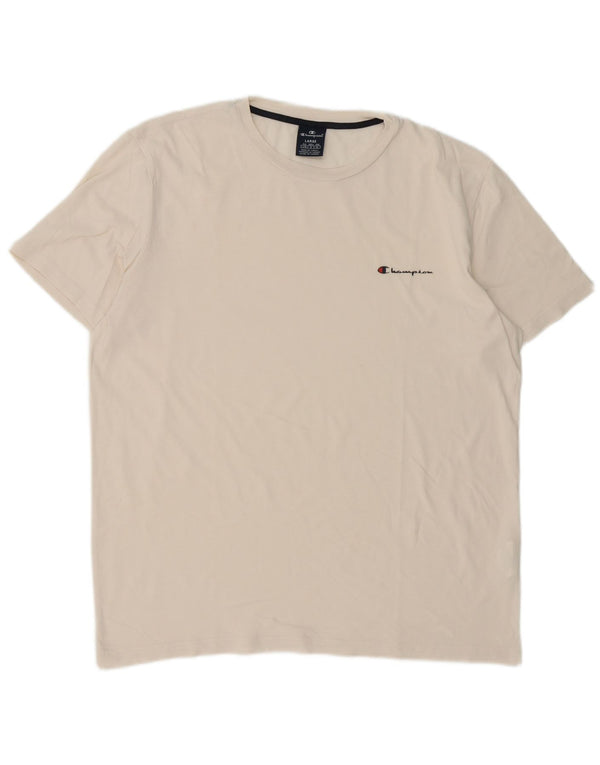 Camiseta masculina Champion grande algodão branco