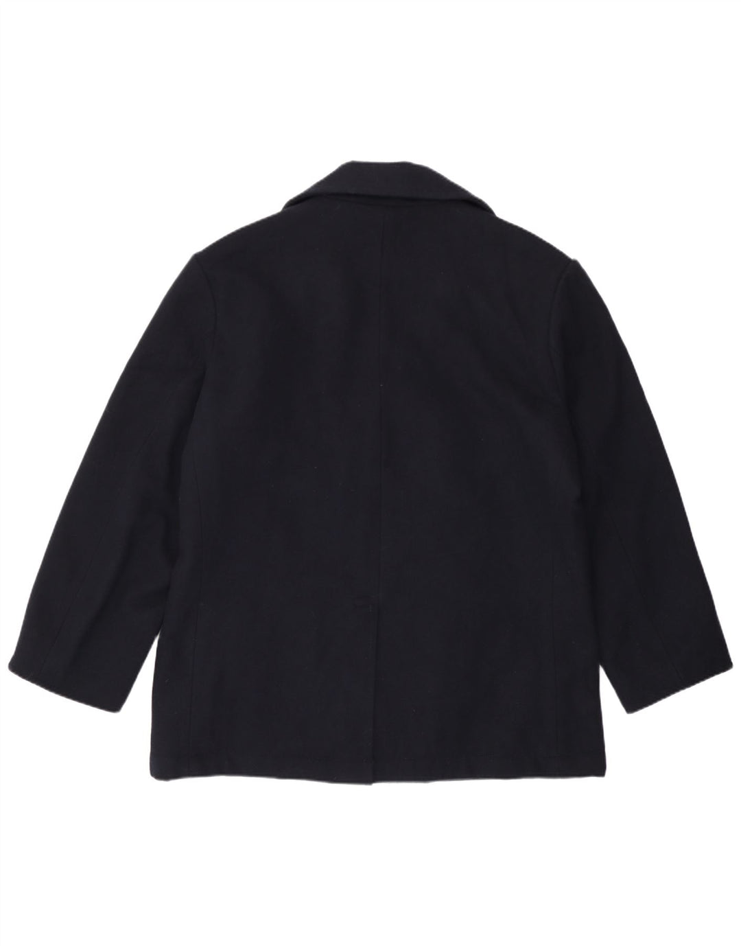 Casaco masculino vintage Pea UK 42 XL lã azul marinho