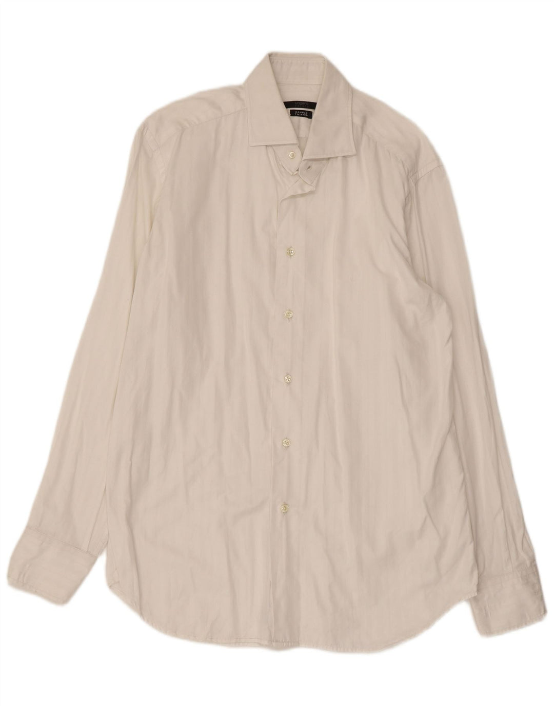 Camisa masculina UNGARO tamanho 40 15 1/2 algodão branco médio