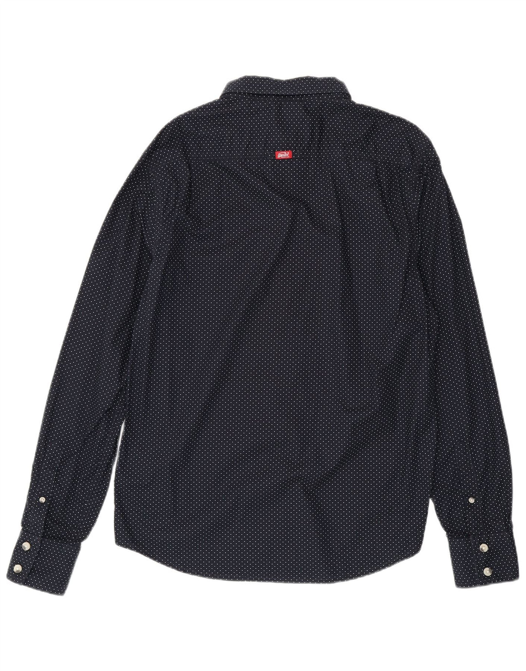 Camisa masculina Superdry XL azul marinho bolinhas algodão