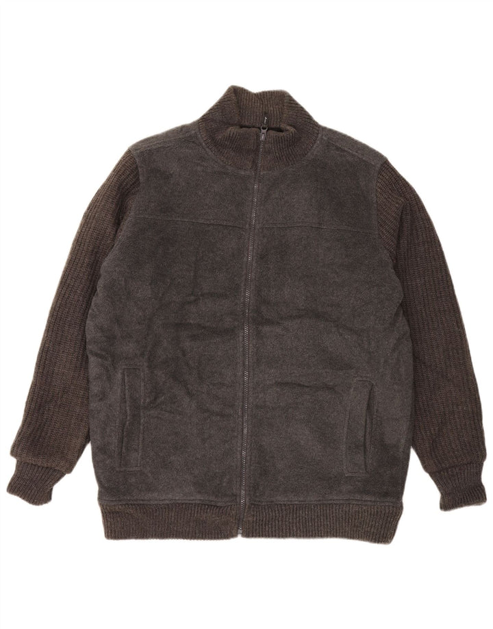 James Pringle Mens Zip Regular Fit Jaqueta de lã Reino Unido 38 Médio Cinza