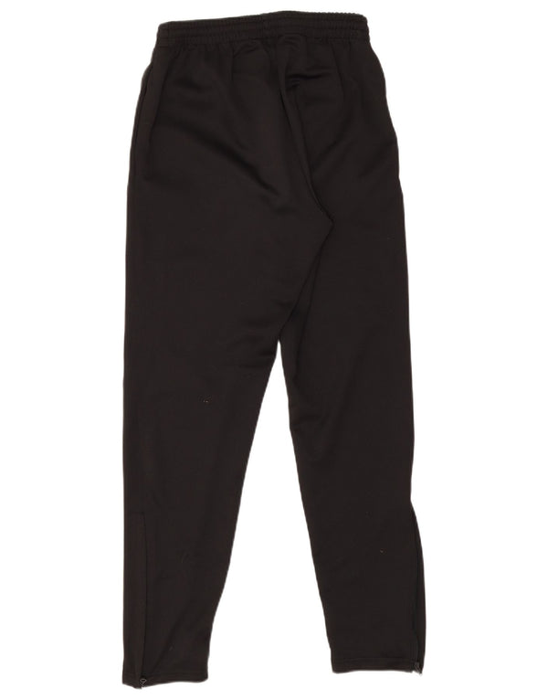 Kappa Mens Graphic Calças de treino pequeno poliéster preto