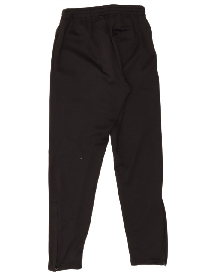 Kappa Mens Graphic Calças de treino pequeno poliéster preto
