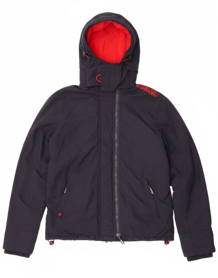 Jaqueta corta-vento feminina Superdry UK 16 grande azul marinho