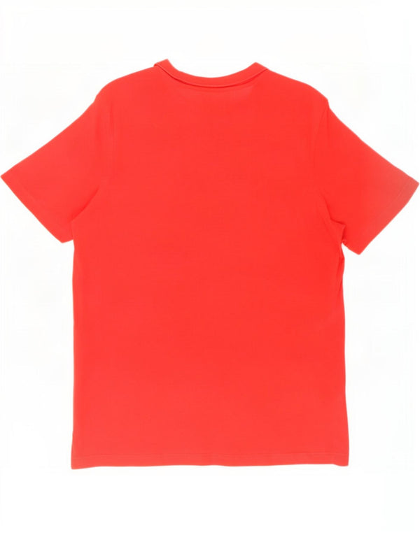 Adidas Mens Graphic T-Shirt Top Grande Algodão Vermelho
